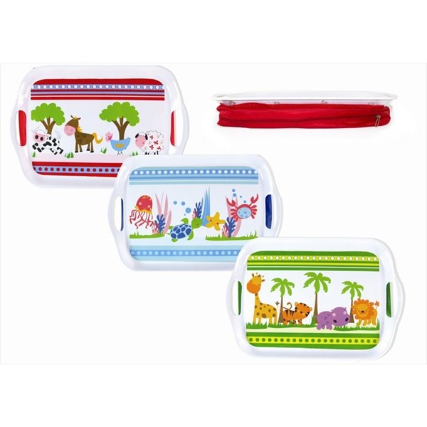 CHILDRENS LAP TRAY 35.5 X 24.5CM 3 ASSORTED