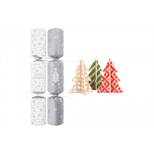 RSW Christmas 50 X 10" Eco Silver Tree Crackers