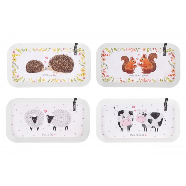 SERVING TRAY  28.5X15CM 4 ASSORTED DESIGNS