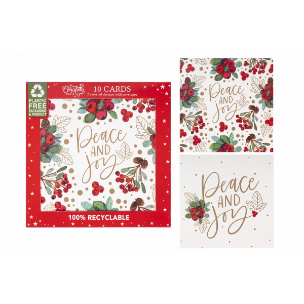 ECO RED BERRY CARDS 10 PACK