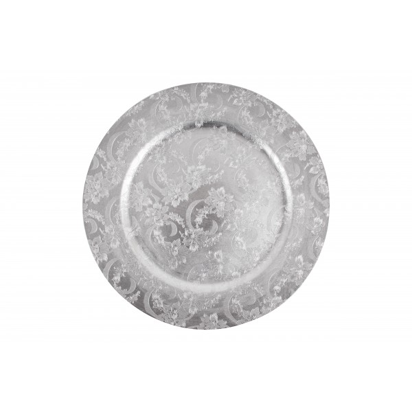 Harvey & Mason Silver Embossed Charger Plate 33cm