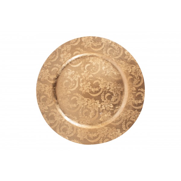 Harvey & Mason Embossed Gold Charger Plate