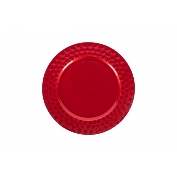 RED DIAMOND CHARGER PLATE 33CM