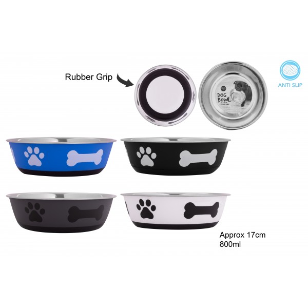 World of pets Anti Skid Fusion Dog Bowl 800ml 4 Assorted Colours