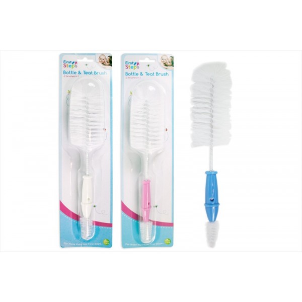 First Steps BOTTLE & TEAT BRUSH 3 ASSORTED COLOURS