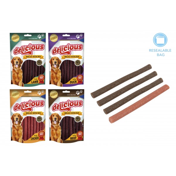 World of pets SOFT MEATY STICK  4 ASSORTED FLAVOURS 7 PACK