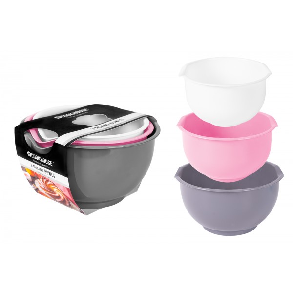 CookHouse MIXING BOWL 3 PACK 3 ASSORTED COLOURS