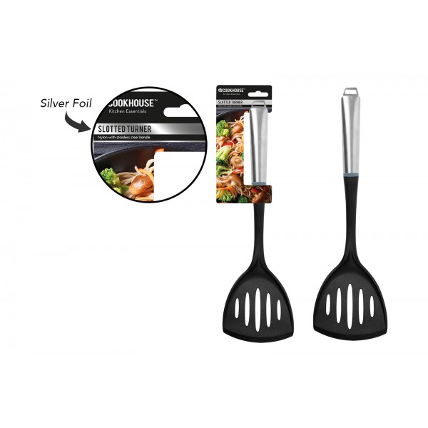 CookHouse Premium Slotted Turner With Stainless Steel Handle