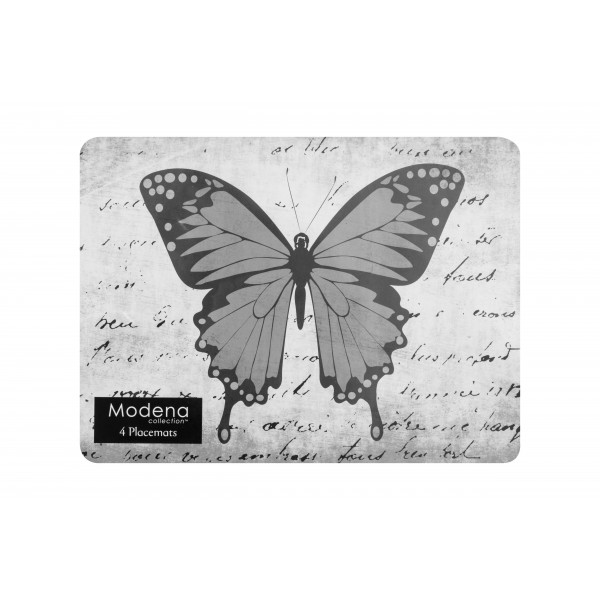 Modena Placemat  29x21.5cm 4 Pack Butterfly Design