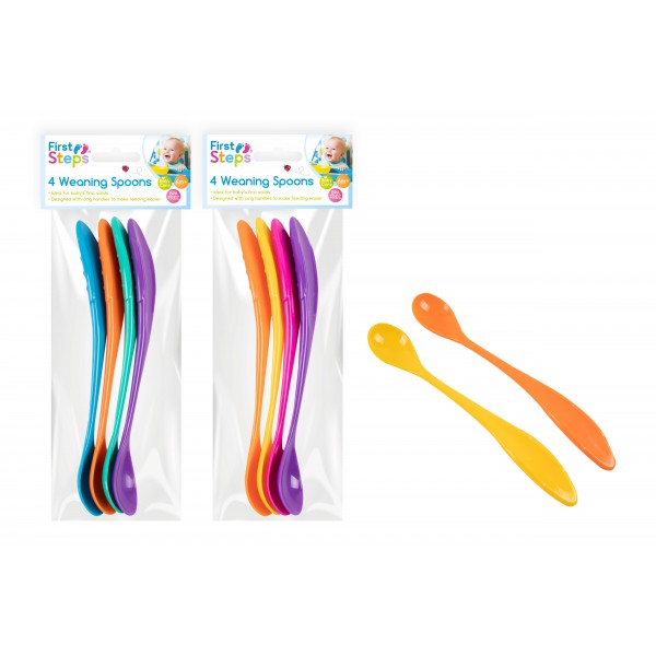 First Steps Long Handle Weaning Spoons 5 Pack