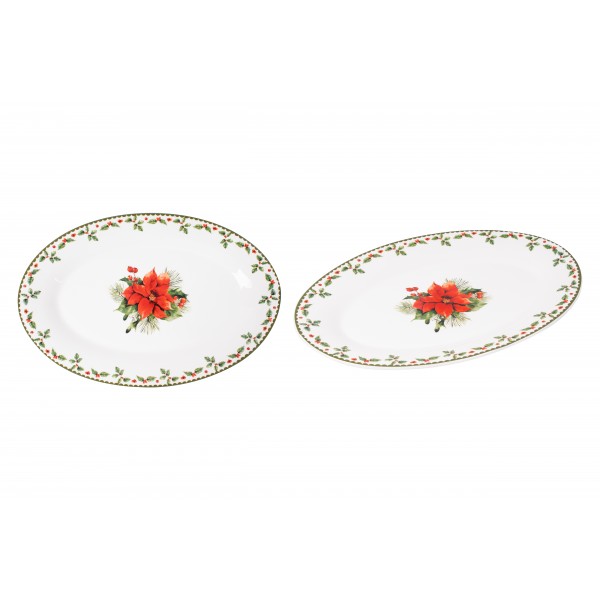 Christmas Holly Christmas Holly 16" Serving Plate