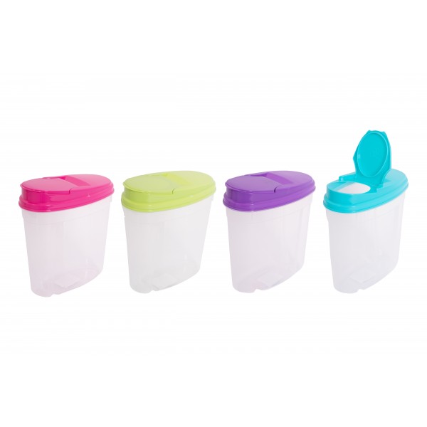 DRY FOOD STORAGE CONTAINER 1.8L 2 ASSORTED COLOURS