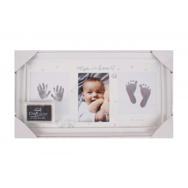 HAND & FOOT PRINT PHOTO FRAME WITH INK PAD
