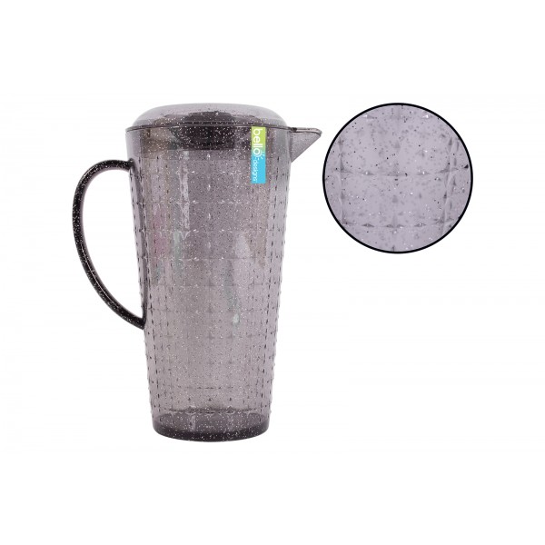 GREY GLITTER PITCHER WITH LID 2L