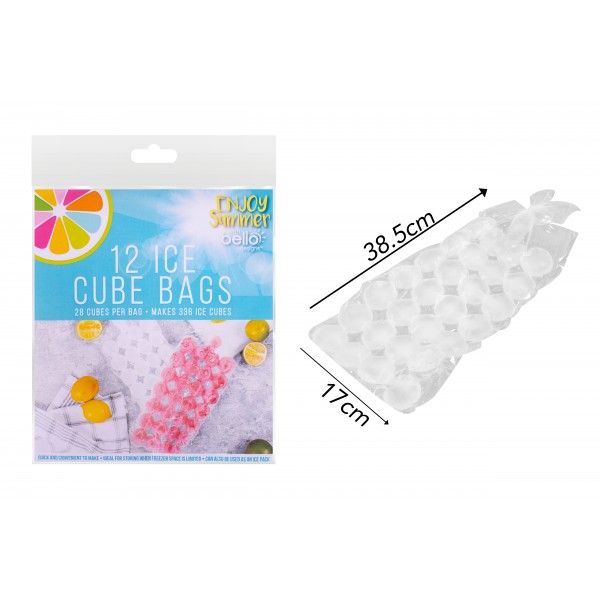 ICE CUBE BAGS 12 PACK 