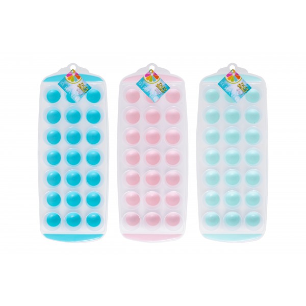 ICE CUBE TRAY 21 CUBES 3 ASSORTED COLOURS