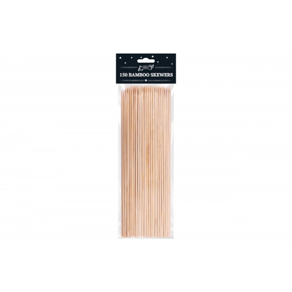 BAMBOO BBQ SKEWERS 25CM 150 PACK