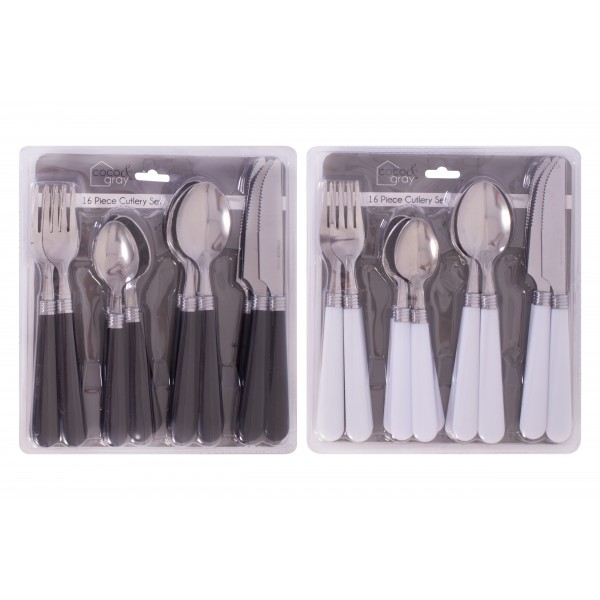 CUTLERY SET 16 PIECE 2 ASSORTED COLOURS