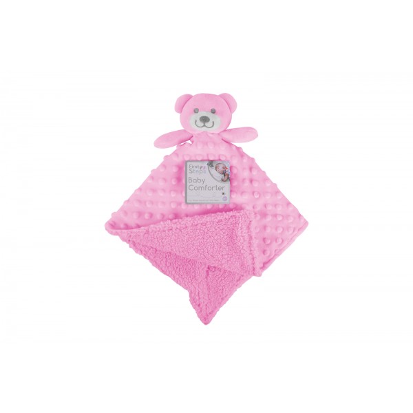 SOFT DOUBLE SIDED BABY COMFORTER BLANKET PINK