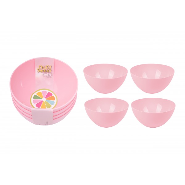 BOWLS  500ML 4 PACK PINK