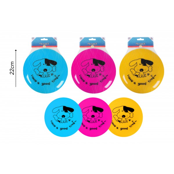 FRISBEE DOG TOY 3 ASSORTED COLOURS