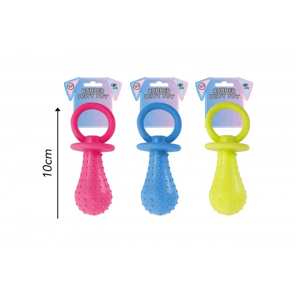 SMALL DOG & PUPPY TOY 3 ASSORTED COLOURS