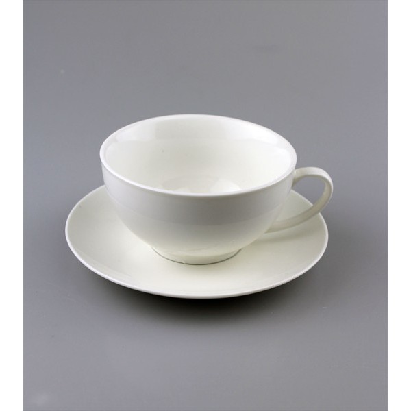 Porcelain Gloss White Tea Cup and Saucer AM1449