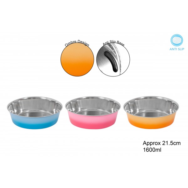 SUMMER OMBRE STAINLESS STEEL PET BOWL 1600ML