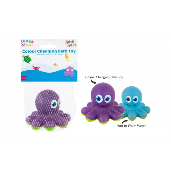 COLOUR CHANGING OCTOPUS BATH TOY