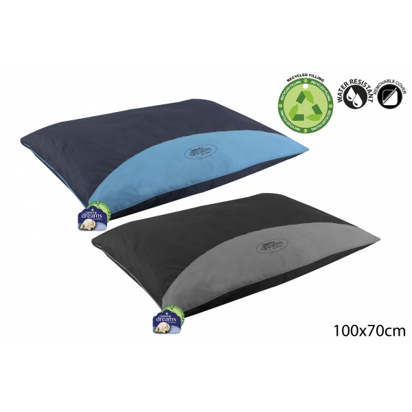 WATERPROOF PET CUSHION LARGE 2 ASSORTED COLOURS