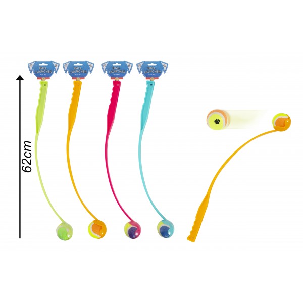 DOG BALL LAUNCHER 4 ASSORTED COLOURS