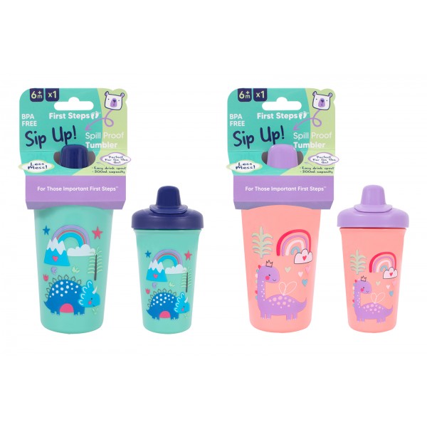 300ML DECORATED SPILL PROOF TUMBLER 