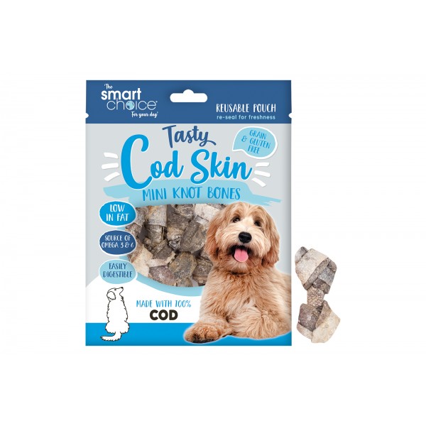 Smart Choice Cod Skin Mini Knot Dog Treat 7 Pack 95g