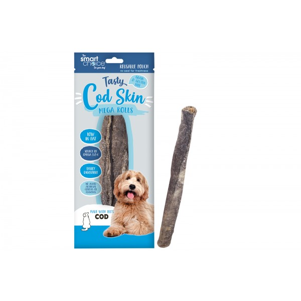 Smart Choice Large Cod Skin Roll Dog Treat 3 Pack 90g