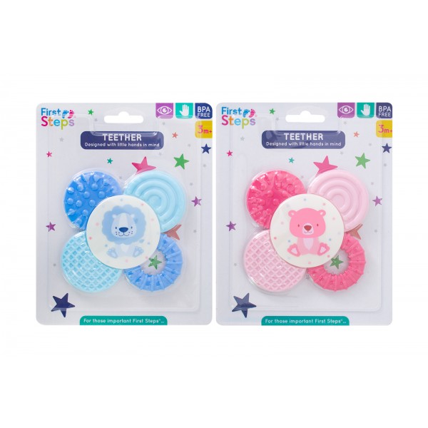 MULTI TEXTURE TEETHER 2 ASSORTED COLOURS