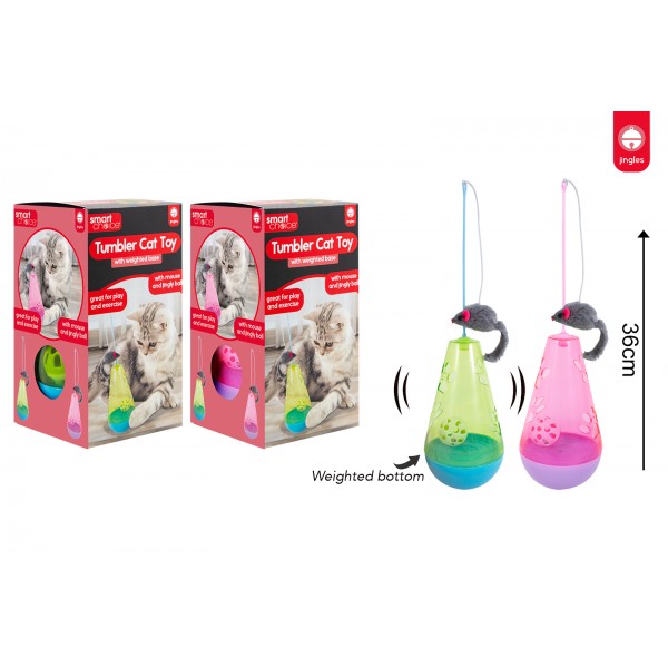INTERACTIVE CAT TOY WITH MOUSE & BALL