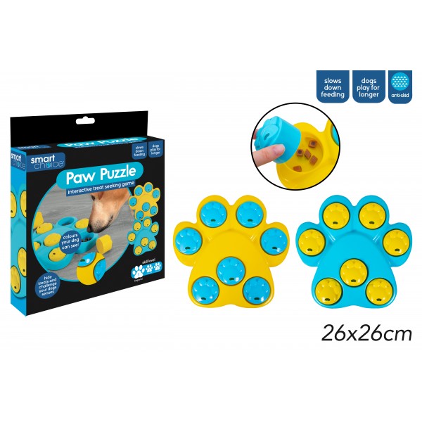 PAW SHAPED PUZZLE TREAT GAME FOR DOGS