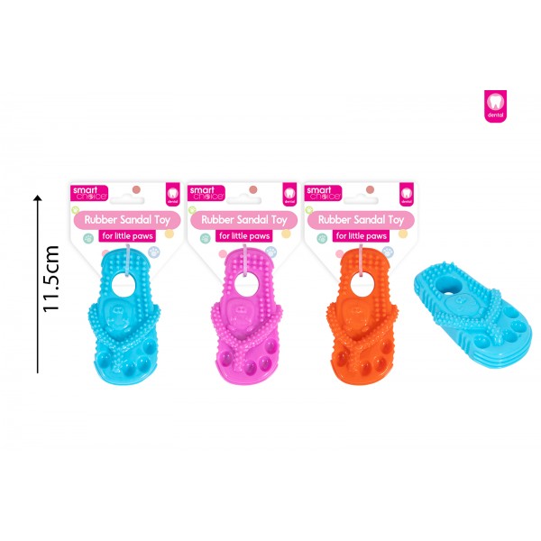 Smart Choice Small Dog/puppy Rubber Flip Flop 3 Colours