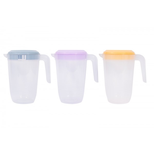PITCHER WITH LID 2.25L 3 ASSORTED COLOURS