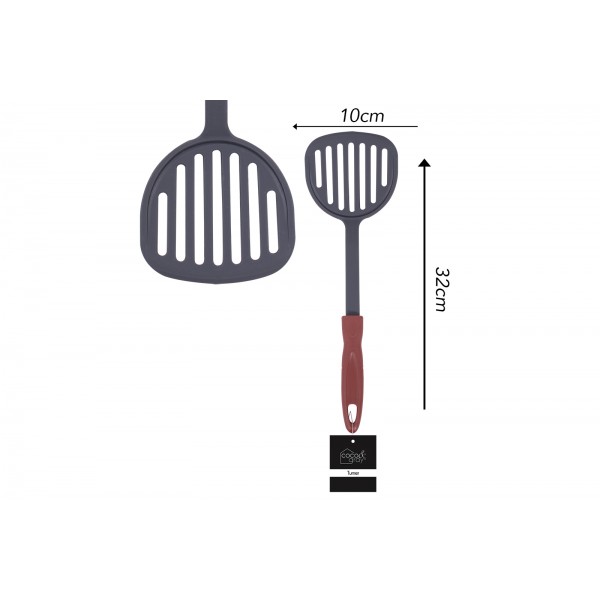 BLACK SLOTTED TURNER NYLON WITH PP HANDLE