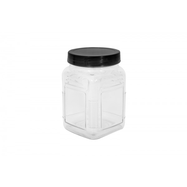 Coco & Gray 1000ml Glass Jar With Blk Lid