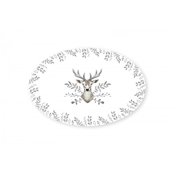 CHRISTMAS STAG 16" SERVING PLATE
