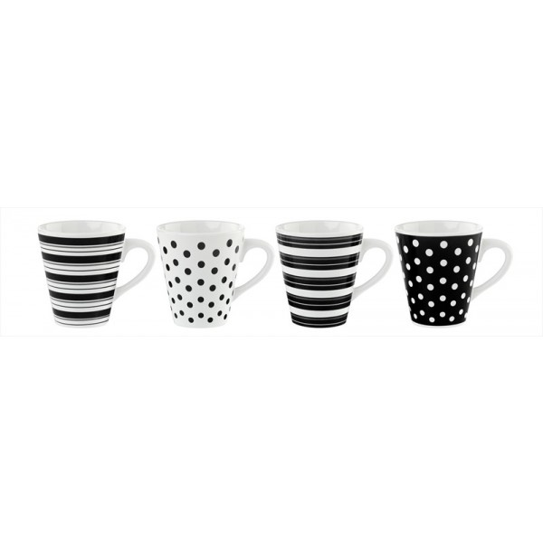 Mugs 11oz Spots and Stripes (4 Asoorted) AM1752