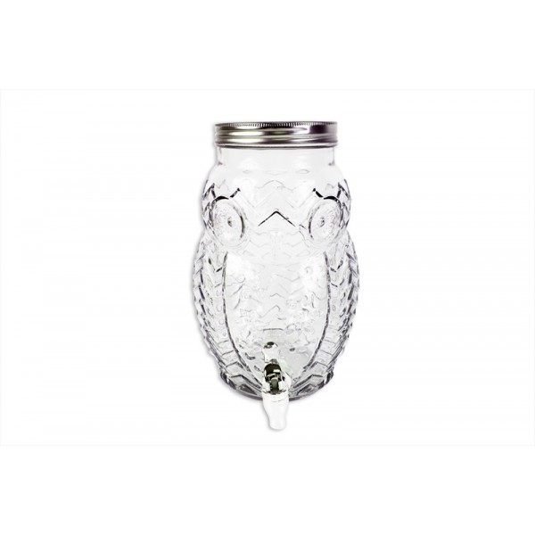 Glass Drinks Dispenser 5l Owl Design AM2104