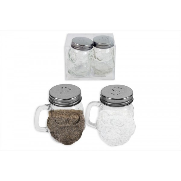 Mini Mason Jar Owl Salt and Pepper Pot Set AM1666
