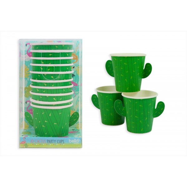 Cactus Novelty Paper Cups Pk10 80ml AM2115