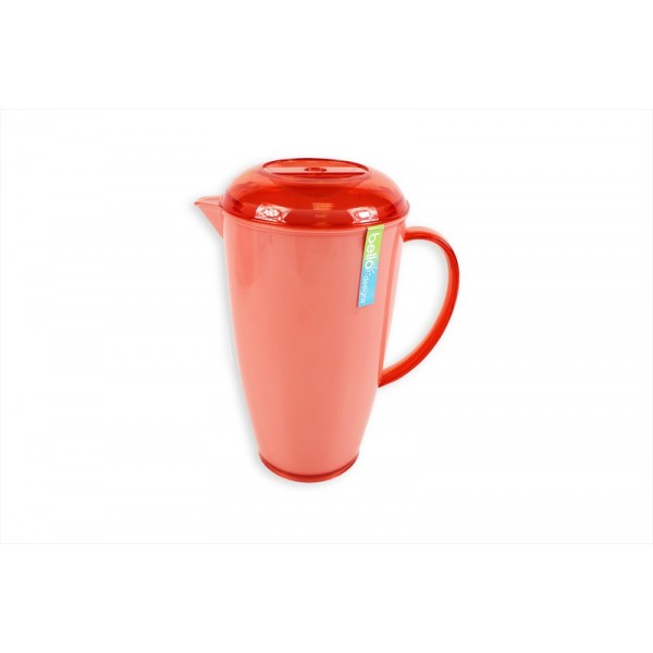 2 Tone Coral/White Drinks Pitcher with Lid AM2136