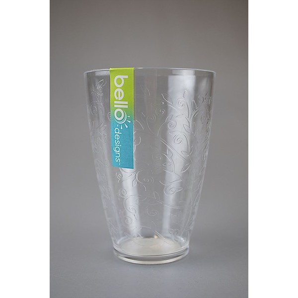 Clear Drinks Tumbler Etched Design 11.5cm AM2132