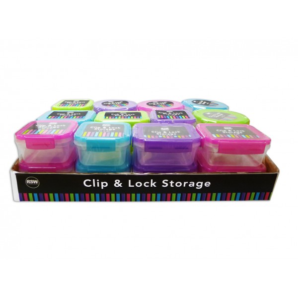 Assorted Clip Lock Containers 0.2L 2 Pack AM3013