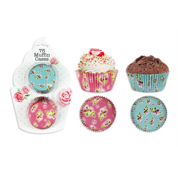 Afternoon Tea Style Paper Muffin Cases 75 Pack AM7820